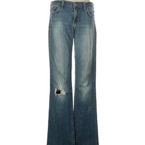 Lucky Brand Blue Distressed Flare Jeans